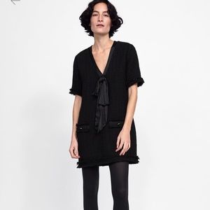 Zara Tweed Bow Dress